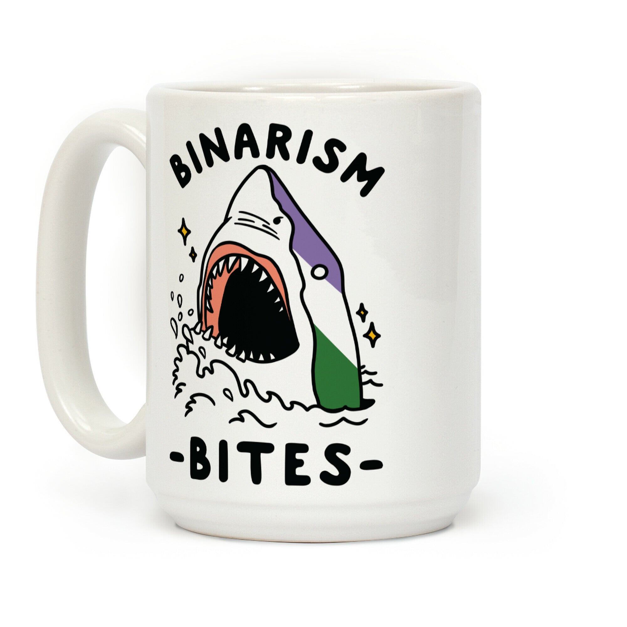 Binarism Bites Genderqueer Coffee Mug